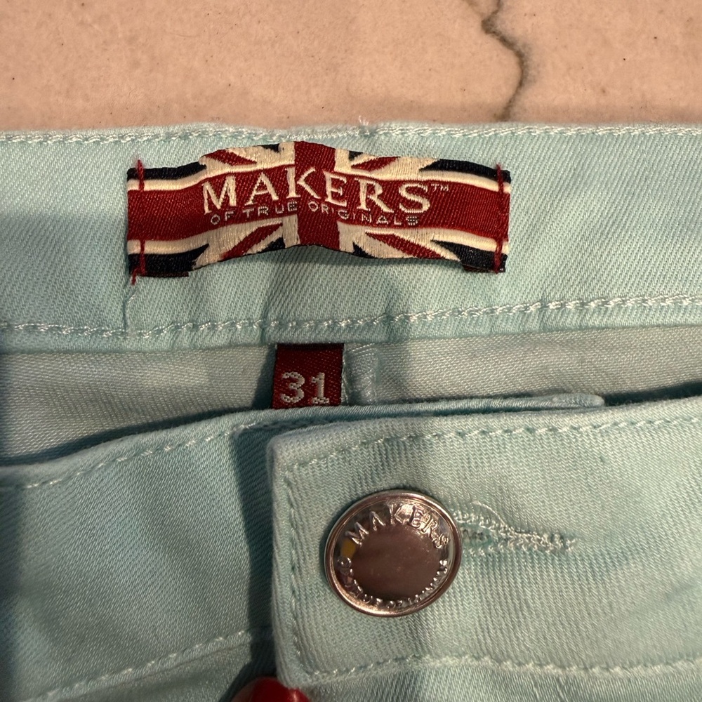 Makers of True Originals Mint Green Skinny Jeans Size 31 Pastel Stretch - Picture 5 of 16